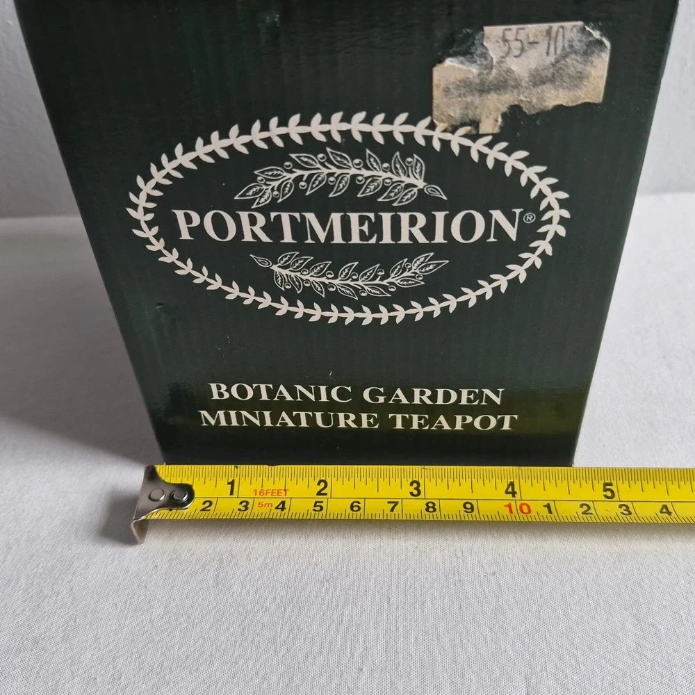 Portmeirion Miniature Teapot Washstand Yellow Botanic Garden England